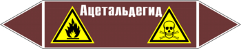 Маркировка трубопровода "ацетальдегид" (пленка, 507х105 мм) - Маркировка трубопроводов - Маркировки трубопроводов "ЖИДКОСТЬ" - Магазин охраны труда ИЗО Стиль