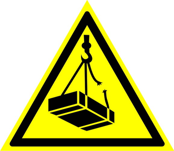 W06 опасно! возможно падение груза (пластик, сторона 200 мм) - Знаки безопасности - Предупреждающие знаки - Магазин охраны труда ИЗО Стиль
